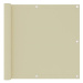 Balkónová zástěna krémová 90×500 cm oxfordská látka 134954