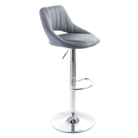 G21 Aletra Grey 51550 Barová židle koženková, prošívaná, šedá
