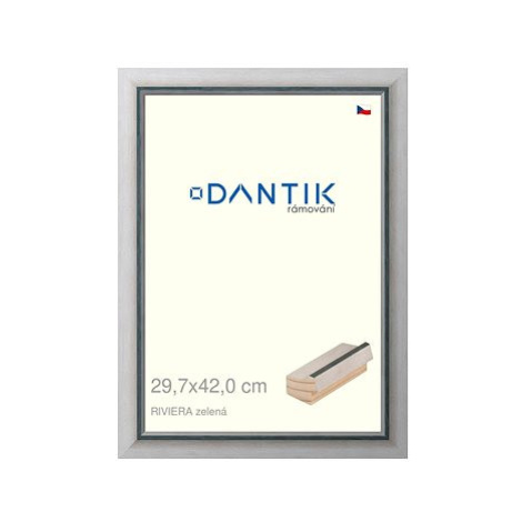 DANTIK rámeček 29,7 × 42, RIVIERA zelený plexi čiré