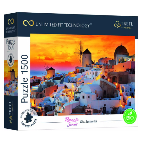 Puzzle prémiové Západ slunce Santorini 1500 dílků Trefl