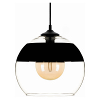 Solbika Lighting Závěsná lampa Monochrome Flash čirá/černá Ø 30cm