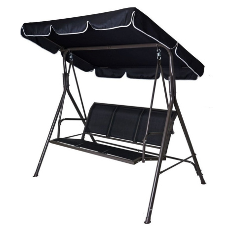 Rojaplast CONFORT zahradní houpačka kovová -  černá