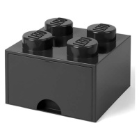 LEGO® úložný box 4 - se zásuvkou černá 250 x 250 x 180 mm