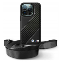 Bmw Pouzdro pro iPhone 16 Pro Max 6,9 černý M Edition Carbon Stripe & Strap