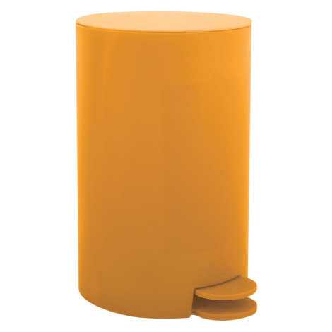 MSV pedálový odpadkový koš OSAKI, šafránově žlutý, plast, 3 L