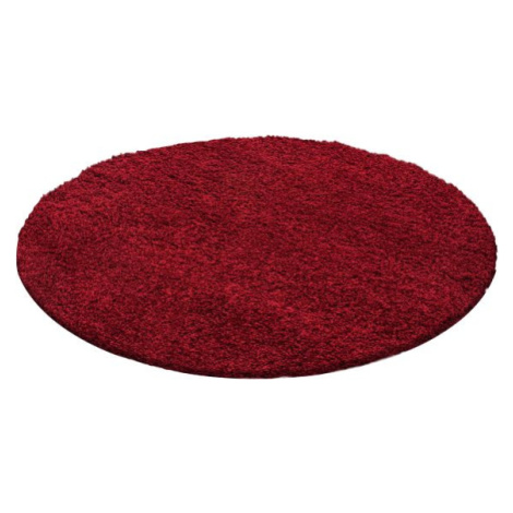 Kulatý koberec Life Shaggy 1500 red 160x160 cm FOR LIVING