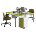 Paperflow Psací stůl easyDesk®, šířka 1400 mm, zelená