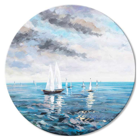 Kulaté malby s akrylovými azurovými horizonty | different dimensions