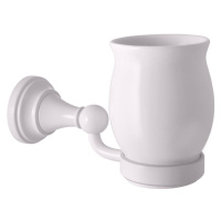 SLEZAK-RAV Držák kartáčků keramika, bílý Koupelnový doplněk MORAVA RETRO, Barva: bílá MKA0201B