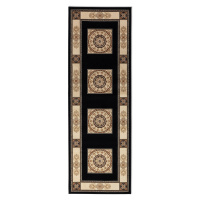 Nouristan - Hanse Home koberce Běhoun Herat 105998 Black - 80x240 cm