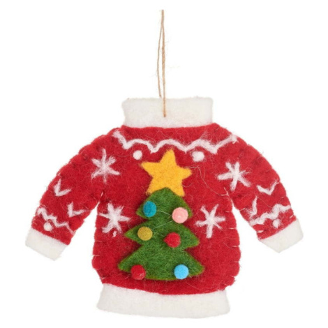 Textilní vánoční ozdoba Christmas Jumper – Sass & Belle