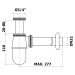 Bruckner Umyvadlový sifon 5/4", DN32mm nízký, chrom