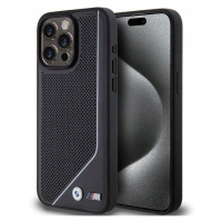 Bmw Perforated Twisted Line Pouzdro pro Magsafe pro iPhone 15 Pro – černé