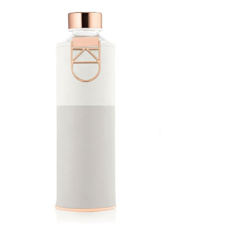 EQUA Mismatch Sage 750 ml designová luxusní ekologická skleněná lahev na pití s obalem z umělé k
