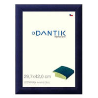 DANTIK rámeček 29,7 × 42, LEDVINKA modrý plexi čiré