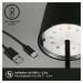 BRILONER LED nabíjecí stolní lampa 26 cm 2,6W 150lm černá IP44 BRILO 7423015