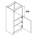 Vyšší skříňka na vestavnou troubu Lara 60 DKPL-162 1F BB Barva korpusu: Bílá, Barva dvířek: Šedý