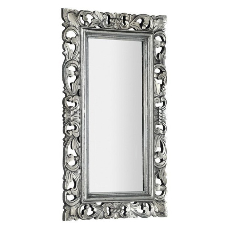 SAPHO SAMBLUNG zrcadlo ve vyřezávaném rámu 40x70cm, stříbrná IN109