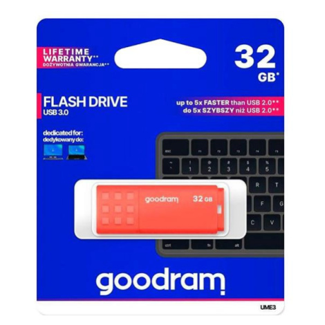 Flash disk GOODRAM USB 3.0 32GB bílo-oranžový