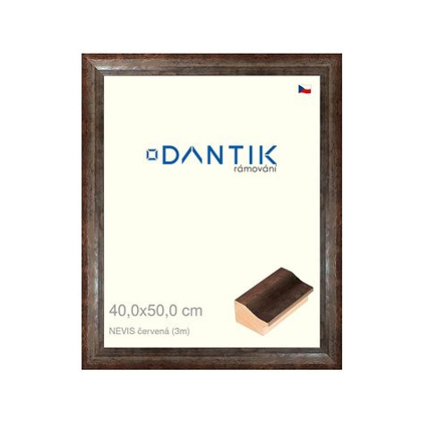 DANTIK rámeček 40 × 50, NEVIS červený sklo čiré