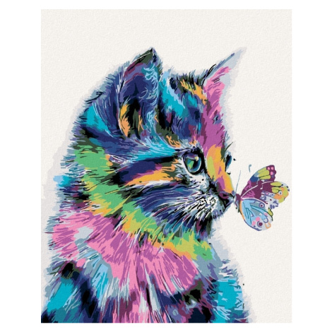Zuty Diamantové malování Kočička s motýlkem