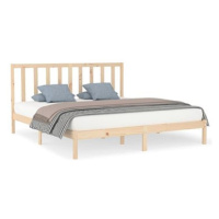 Rám postele masivní dřevo 200 × 200 cm, 3106788