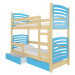 ArtAdrk Dětská patrová postel OSUNA Barva: Borovice / modrá