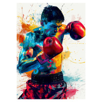 Ilustrace Sport Boxer 2, Justyna Jaszke, 30 × 40 cm