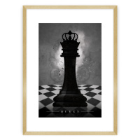 Dekoria Plakát Chess II, Ramka: Złota