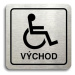 Accept Piktogram "východ pro invalidy" (80 × 80 mm) (stříbrná tabulka - černý tisk)