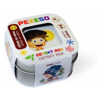 Pexeso dětský rok voděodolné 64 karet v plechové krabičce