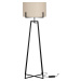 Béžová stojací lampa s textilním stínidlem (výška 160 cm) Holly – WOOOD