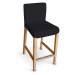 Dekoria Potah na barovou židli Hendriksdal , krátký, černá, potah na židli Hendriksdal barová, E