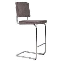 Tmavě šedá barová židle 113 cm Ridge Rib – Zuiver