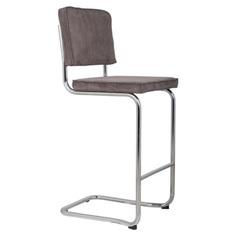 Tmavě šedá barová židle 113 cm Ridge Rib – Zuiver