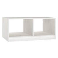 SHUMEE Konferenční stolek bílý 75 × 50 × 33,5 cm masivní borové dřevo, 809907