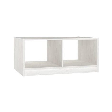 SHUMEE Konferenční stolek bílý 75 × 50 × 33,5 cm masivní borové dřevo, 809907