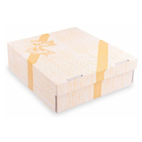 WIMEX s.r.o. Krabice na dort (mikrovlnitá lepenka) s potiskem 28 x 28 x 10 cm [100 ks]