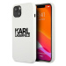 Karl Lagerfeld KLHCP13SSLKLWH hard silikonové pouzdro iPhone 13 Mini 5.4" white Silicone Stack L