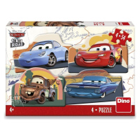 Puzzle Cars - Na cestě 4x54 dílků - Dino