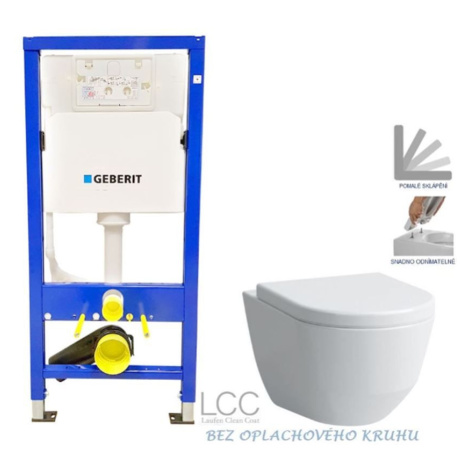 GEBERIT DuofixBasic bez tlačítka + WC LAUFEN PRO LCC RIMLESS + SEDÁTKO 458.103.00.1 X LP2