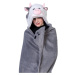 Cozy Noxxiez BL827 Kravička - hřejivá deka s kapucí se zvířátkem a tlapkovými kapsami