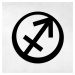 Dřevěný obraz - Znak znamení zvěrokruhu Střelec