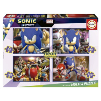 Puzzle svítící Sonic Prime 4v1 (50,80,100,150 dílků)