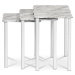 Přístavné stolky CARRARA bílá/dekor mramoru
