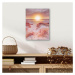 Nexos Nástěnná malba západ slunce na pláži, 1 LED, 30 x 40 cm