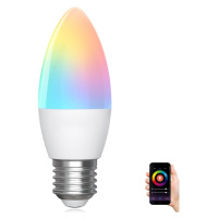 B.V. LED RGBW Stmívatelná žárovka C37 E27/6,5W/230V 2700-6500K Wi-Fi
