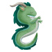 Ilustrace Bright green dragons with horn and, Ilona Myronenko, 40x40 cm