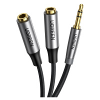 Ugreen AV191 AUX 3.5 mm Jack audio rozbočovač 20cm Black