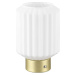 Stmívatelná LED stolní lampa v bílé a zlaté barvě se skleněným stínidlem (výška 19,5 cm) Lord – 